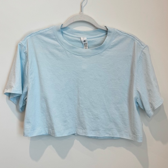 lululemon All Yours Cropped T-Shirt in sheer blue - Picture 4 of 8